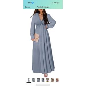 Gray V-NECK MAXI DRESS SZ. XL